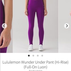 Lululemon tenser violet luon align 30” size 6